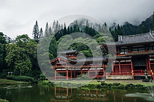 Byodo-in Buddhist Temple, island Oahu, Hawaii