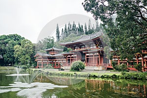 Byodo-in Buddhist Temple, island Oahu, Hawaii