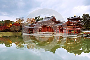 Byodo-in temple at dusk, Uji