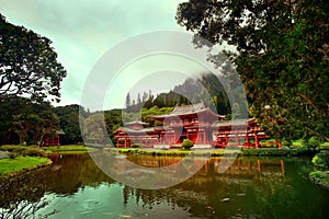 Byodo-in temple. Hawaii, Oahu