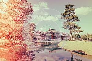 Byodo-in Temple Kyoto, Japan .