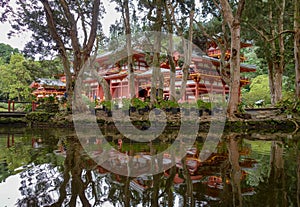 Byodo-In Temple, a non-denominational temple located on the island of Oahu in Hawaii