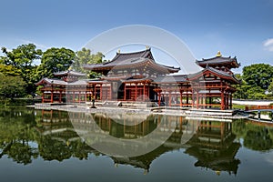 Byodo-in temple with pond in Uji, Kyoto