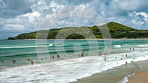 Byron Bay, NSW, Australia - Main Beach with the lighthouse in the background