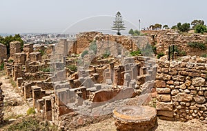 Byrsa in Carthage Tunisia. Urban Phases of the hill of Byrsa