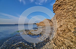 Byrums Raukar - spectacular rock towers at the shore of the island Oeland, Sweden