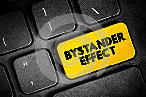 Bystander Effect ( social psychological theory) occurs when the presence of others discourages an individual