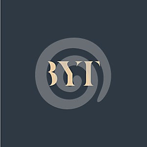 BYT abstract letter logo