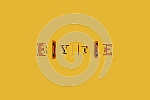 Byte, ict keyword. For web page, graphic design, texture or background