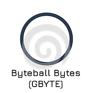 Byteball Bytes GBYTE. Vector illustration crypt