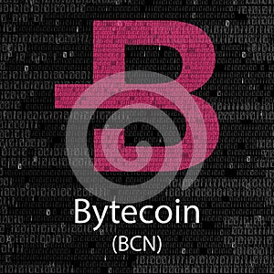 Bytecoin cryptocurrency background