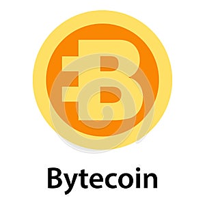 Bytecoin icon, flat style