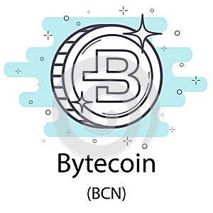 Bytecoin outline coin