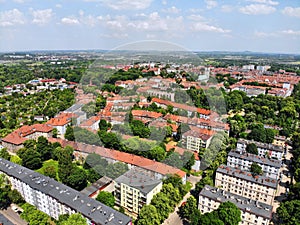 Bytom city aerial view