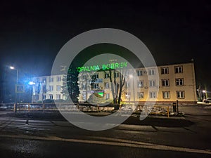 Coal mining Bobrek at night