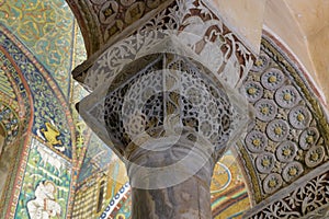 Byzantine capital in basilica of San Vitale in Ravenna