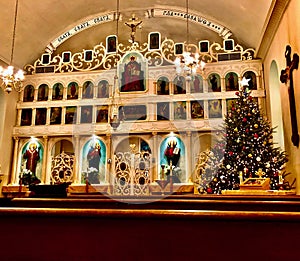 Byzantine Church at Christmas