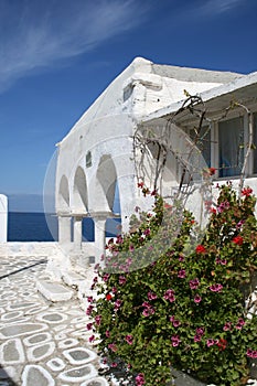 Byzantine church detail - Paros Island, Greece