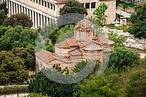 Byzantine Church of the Holy Apostles in Athens, Greece