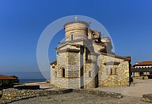 Byzantine church and monastery complex Panteleimon at Ohrid Lake, Macedonia