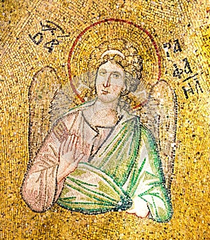 Byzantine mosaic of the archangel Raphael