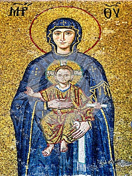 Byzantine mosaic art photo