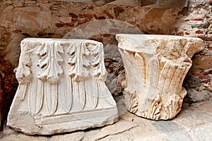 Byzantine ornaments in the town Mystras