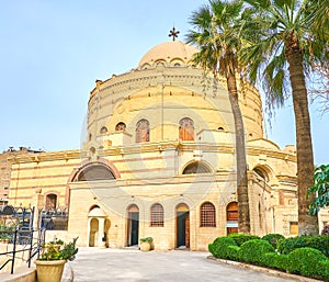 The Byzantine style Church in Coptic Cairo, Egypt