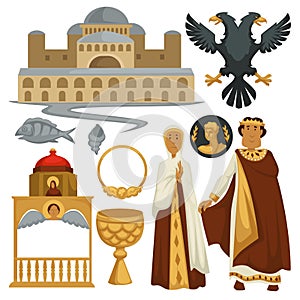 Byzantium history symbols heraldry architecture and religion emperor photo