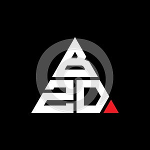 BZD triangle letter logo design with triangle shape. BZD triangle logo design monogram. BZD triangle vector logo template with red