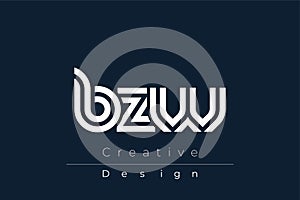 BZW Creative Unique Modern Letter Logo Design