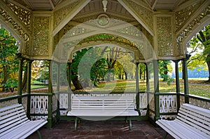 BÃÂ¨nazet Pavilions at the Lichtentaler Allee in Baden-Baden. Baden Wuerttemberg, Germany, Europe photo