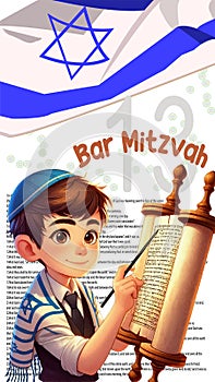 postcard for instagram for the 13th birthday party for a young man, bar mitzvah2 photo