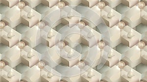 3D Geometric Cube and Light Bulb Pattern