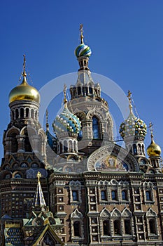 C Church of the Spilled Blood  in St Petersburg, Russia