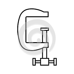 C clamp Vector Icon which can easily modify or edit
