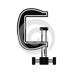 C clamp Vector Icon which can easily modify or edit