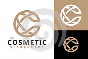 C Cosmetic Knot Logo Design Vector Template