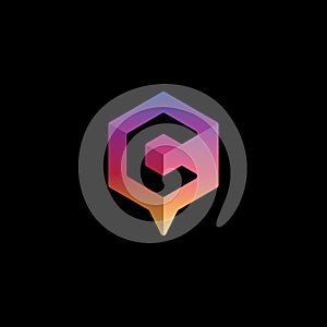 C Cube Logo Template Vector