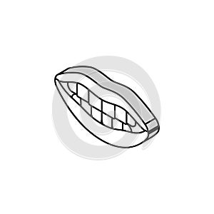 c d g k n s t x y z letter mouth animate isometric icon vector illustration