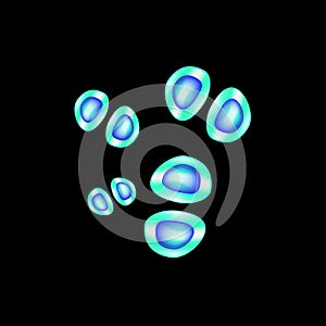 C. glabrata candida. Pathogenic yeast-like fungi of the Candida type morphological structure. Vector illustration