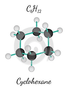 C6H12 cyclohexane molecule
