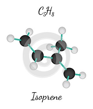 C5H8 isoprene molecule