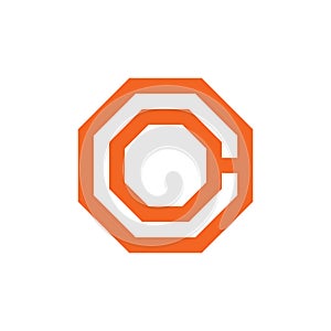 C hexagon letter logo design concept