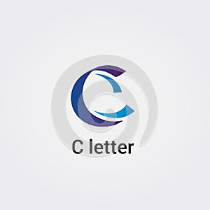 C Letter Icon Design Single Isolated Logo Design Brand Corporate Identity