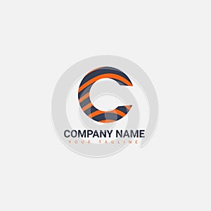 c letter logo design vector template