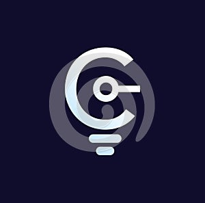 C light crypto vector logo