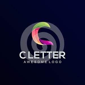 C logo letter initial colorful gradient