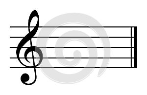 C major and A minor, treble clef