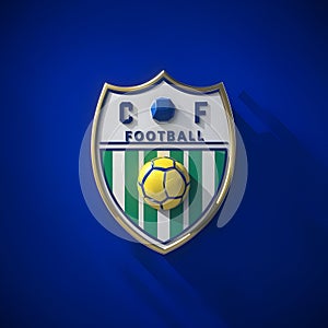 C.O.F Football logo with Blue Background photo